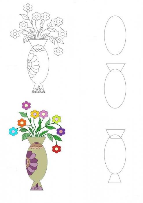 Come Disegnare Un Fiore In Un Vaso Della Matita