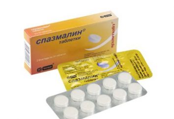 « Spazmalin »: mode d'emploi, la description des médicaments