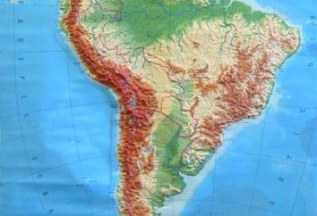 Sud America: sollievo, la sua formazione e paesaggi moderni