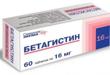 A droga "Betagestin" de vertigem. "Betaistina": instruções de utilização, preço, revisões