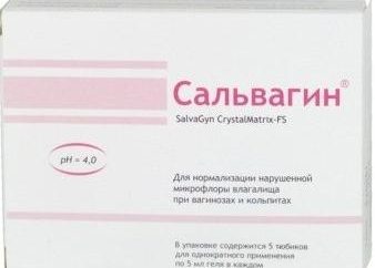 Intravaginal gel antiséptico "Salvagin": Instrucciones de uso