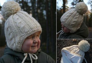 Cappello per bambini con le orecchie degli aghi da maglia: descrizione dettagliata
