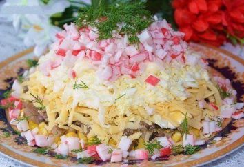 Klassisches Salat Rezept mit Champignons und Krabben-Sticks