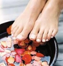 banho de pés: saúde e beleza