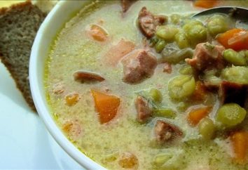 zuppa di piselli con salsiccia affumicata