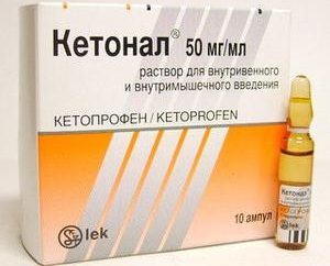 injections "ketonal". Description du médicament. instruction