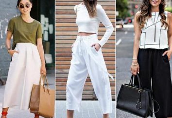 Spodnie-kyulots z czym nosić? Modne ubrania dla kobiet