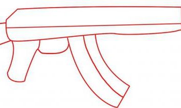 Wie ein AK-47 mit einem Bleistift zeichnen? Wir betrachten alle Stufen der