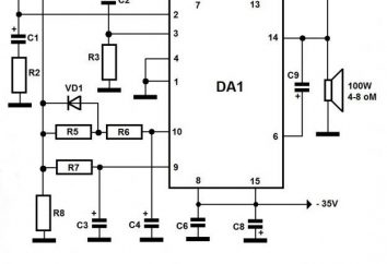 TDA7294: Circuito amplificador. Ponte TDA7294 circuito de amplificação