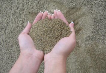sabbia grossa. applicazione