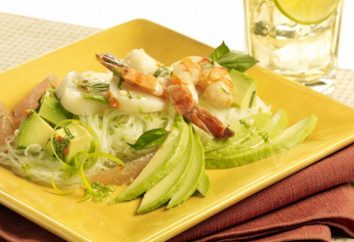 Salat mit Avocado und Meeresfrüchte: Fotos, Rezepte