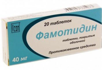 A droga "famotidina": Indicações de utilização, instruções, descrições e comentários