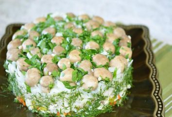 Schritt-für-Schritt Rezept für Salat "Pilz Glade" (mit Huhn)