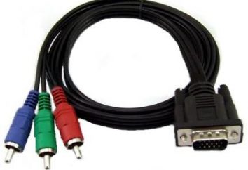 Câble adaptateur VGA-RCA: description et fonction