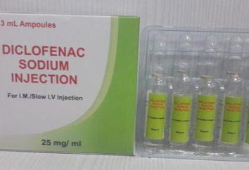 Injections „Diclofenac“ Kollegen und Beschreibung von Produkten