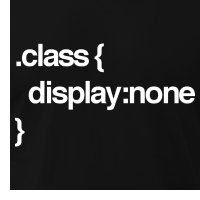 Utilizzando le proprietà del CSS "display: none"