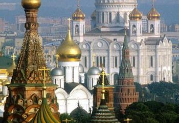Tempel von Moskau. Christus der Erlöser-Kathedrale in Moskau. Temple Matrone in Moskau