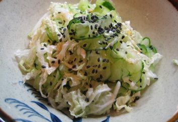 Kochen frischer Salat mit Gurken