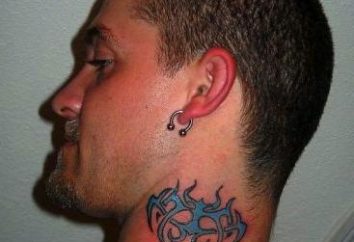 tatuaggio degli uomini sul collo, e tipi di valore