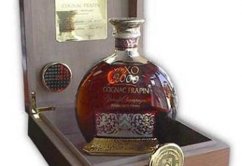 Cognac "Frapin": descrição dos diferentes tipos de bebidas