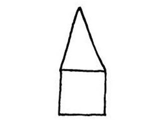 Zeichenunterricht für Kinder: Wie in Stufen ein Haus mit einem Bleistift zeichnen