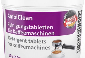 Mezzi per la pulizia di macchine da caffè: caratteristiche e descrizione, recensioni