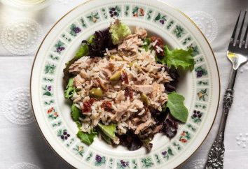 Salat von Reis und Fischkonserven: ein Schritt für Schritt Rezept Fotos