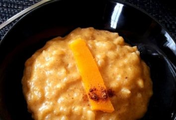 porridge di riso con la zucca su latte – nutriente, sana e gustosa colazione