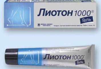 "Lioton 1000". Oberflächliche Thrombophlebitis: Behandlung