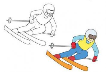 Dowiedz się kilka sposobów, w jaki sposób narysować ołówkiem etapy narciarz