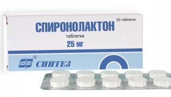 "A espironolactona": análogos, instrução, uso, descrição de drogas