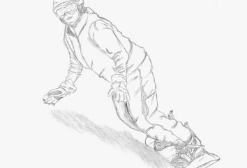 Lekcje rysunku: Jak narysować ołówkiem etapy snowboarder
