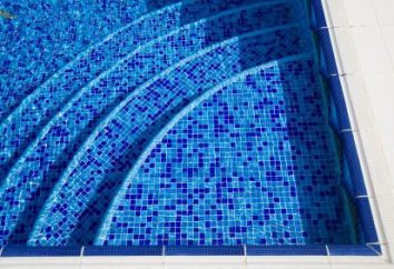 Mosaico para piscinas. mosaico ligação na piscina