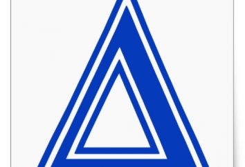 Vorzeichen des Delta und seinen Wert. Das Zeichen im Dreieck „das Wort“