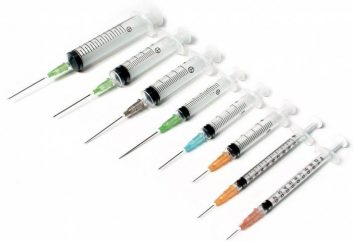 Types d'aiguilles et de seringues. seringues médicales: la structure et la taille