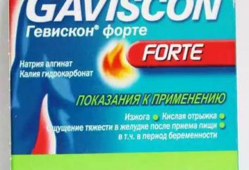 "Gaviscon Forte": instrucciones, efecto secundario, vía de administración y dosis