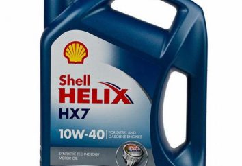 óleo do motor Shell Helix HX7 10W -40: opiniões e as características