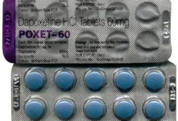 As drogas "Dapoxetine": comentários médico. Instruções de uso e análogos "A dapoxetina"