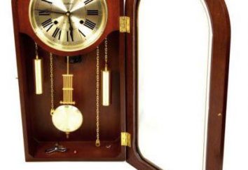 reloj de pared con un péndulo en una caja de madera mecánica: fotos, tuning