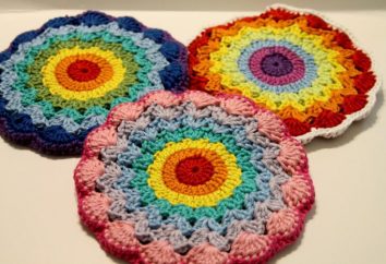 Décorez la cuisine accessoires lumineux: maniques de tricot crochet
