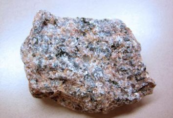 La composición de granito. Minerales pertenecientes al granito