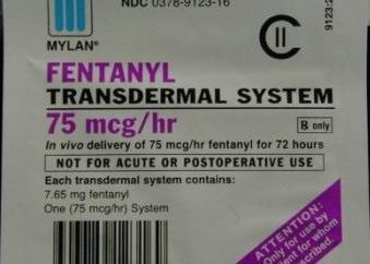 Analgésico drogas "Fentanyl": instruções de uso