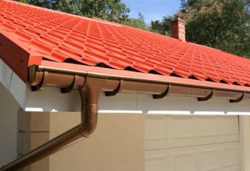 Drains für Dächer aus Metall: Erektion. Drains von verzinkten Metalldach