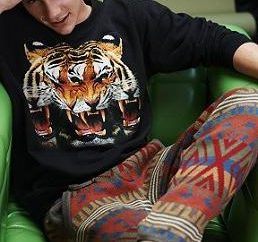 Stilvolle Trend – eine Jacke mit einem Tiger