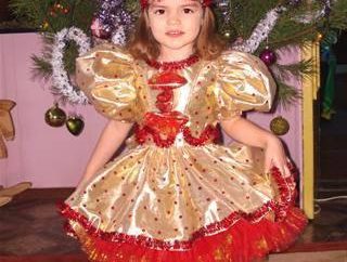 Wie ein Weihnachtszucker Kostüm für Mädchen nähen