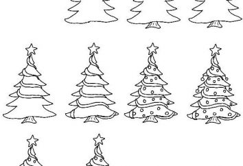 Weihnachtskarte mit Ihren eigenen Händen: wie man einen Baum zeichnen