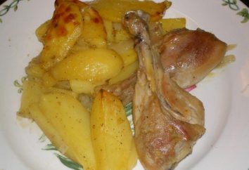 Comment faire cuire le poulet au four avec des pommes de terre: une étape recette pas à pas