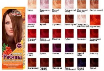 tintura de cabelo "Rowan": paleta de cores, comentários