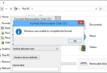 Error «Windows no puede completar el formato ". ¿Qué hacer en caso de error «Windows no puede completar el formato"?