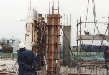 colunas de betão e a sua construção, particularmente